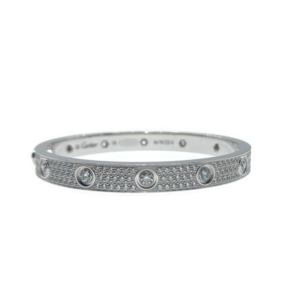 Cartier Love Bracelet Diamond-Paved 18K white gold Size 16